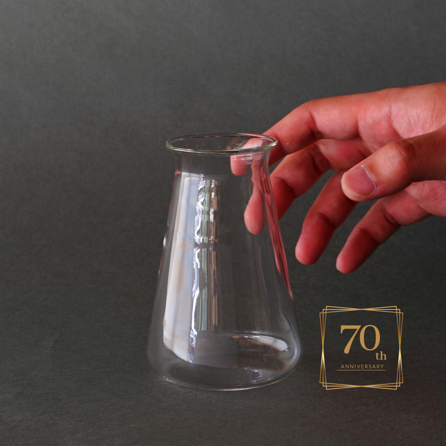 復刻コニカルビーカー/創業70周年記念（日ノ出化学製作所）