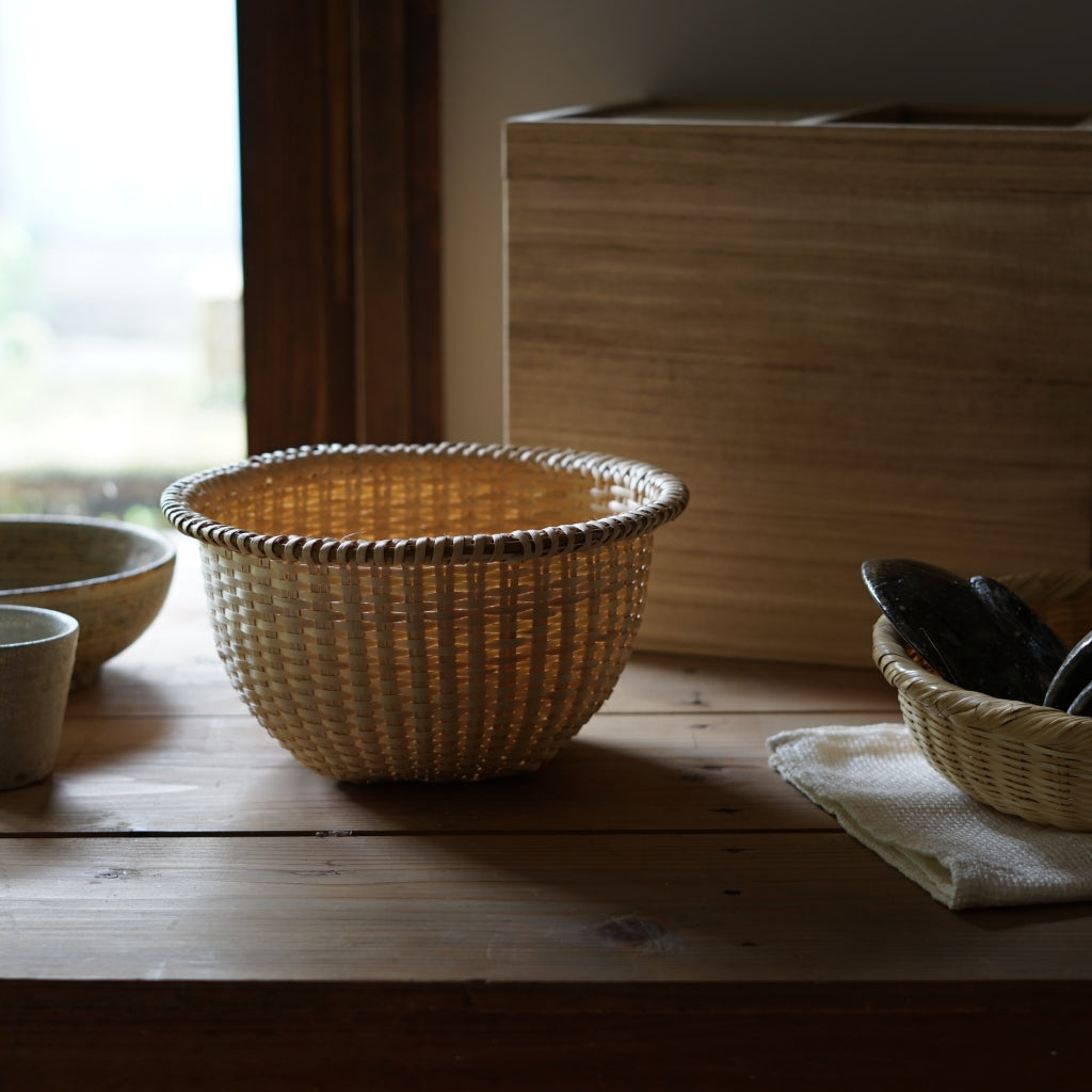 マタタビザル 米とぎザル 編み立て 奥会津 伝統工芸品 - キッチン/食器